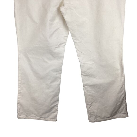 Talbots Signature Boot Womens Cream Velvet Pants Size Petites 16 16P Off-White - Picture 6 of 8